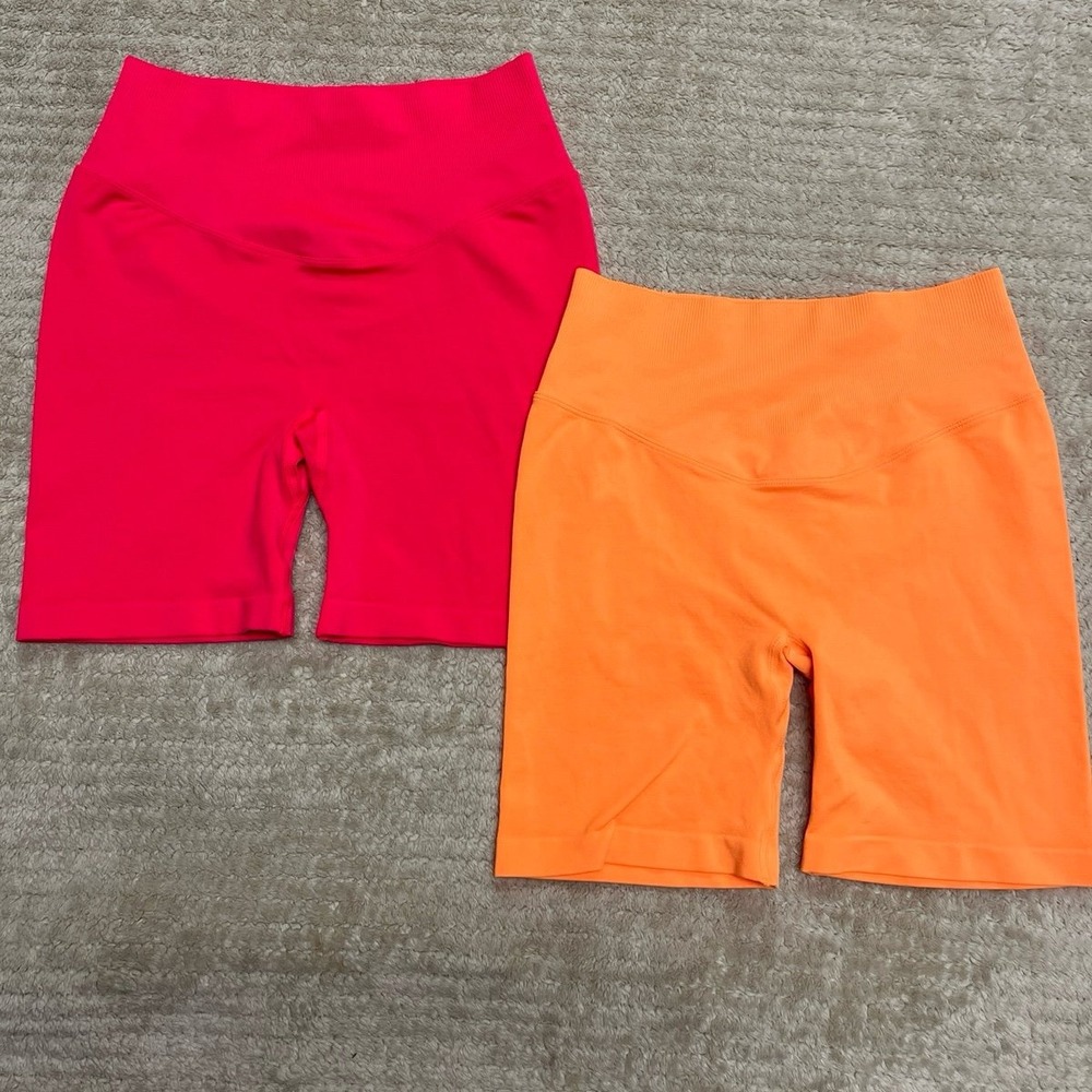 Paragon Women's Athletic Shorts - Pink and Orange bundle size small